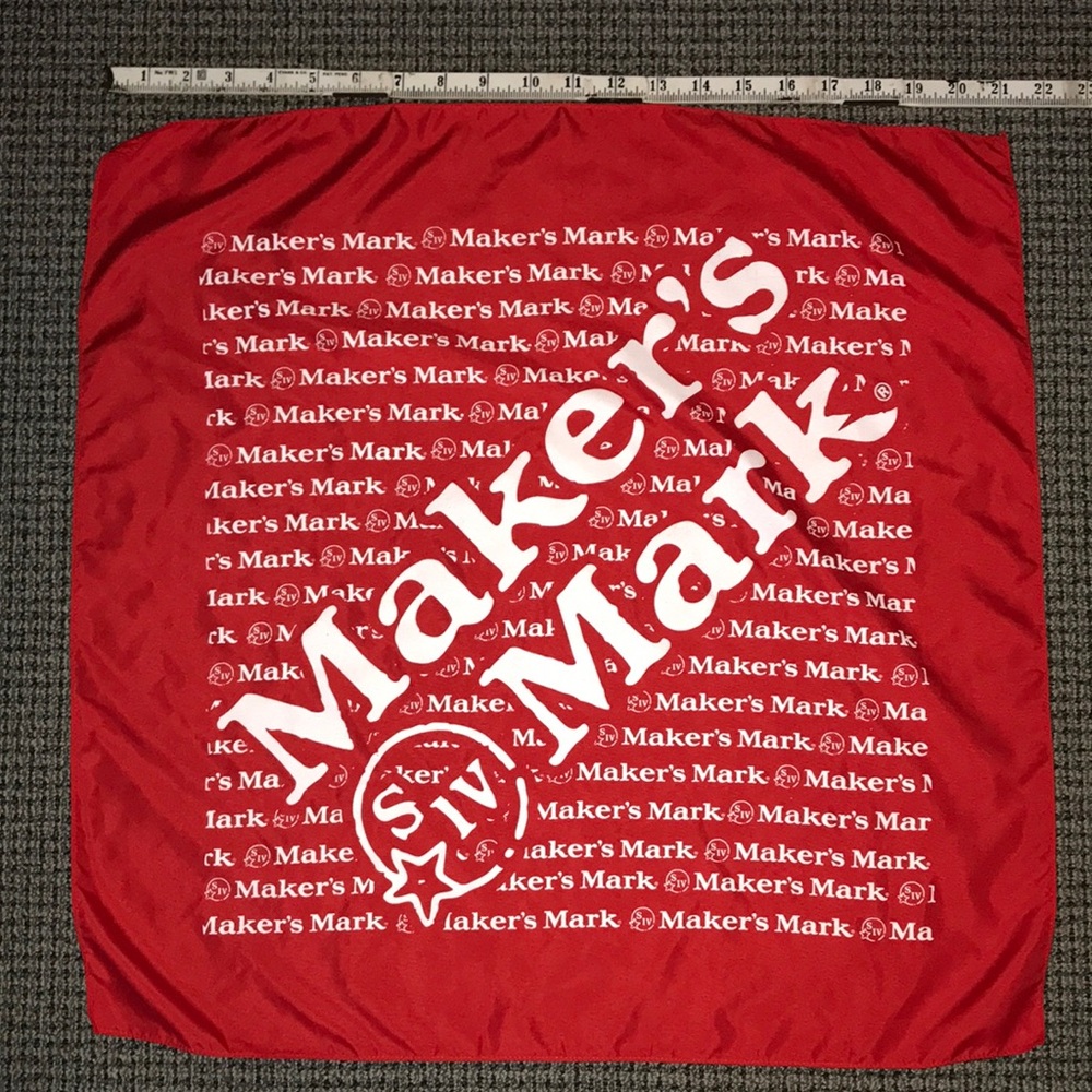 Makers Mark Red Logo Bandana Scarf
